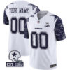 Custom Dallas Cowboys Pattern Navy Sleeve Limited Jersey - All Stitched