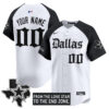 Custom Dallas Cowboys Gothic Lone Star Edition Black Alternate Baseball Jersey - All Stitched