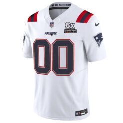 Alternative view of Custom New England Patriots 6x Champions White Vapor F.U.S.E Limited Jersey - All Stitched