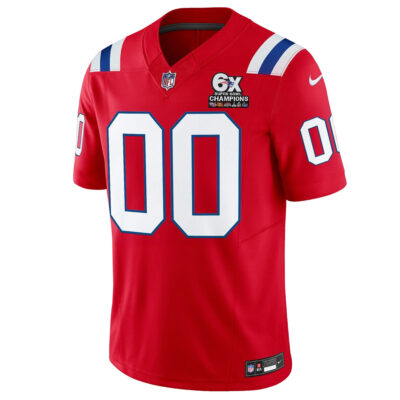 Alternative view of Custom New England Patriots 6x Champions Red Vapor F.U.S.E Limited Jersey - All Stitched
