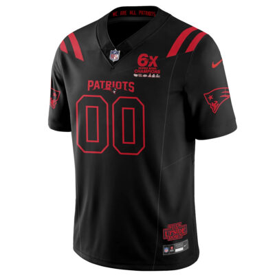 Alternative view of Custom New England Patriots Stranger Things Edition Black Vapor F.U.S.E Limited Jersey - All Stitched