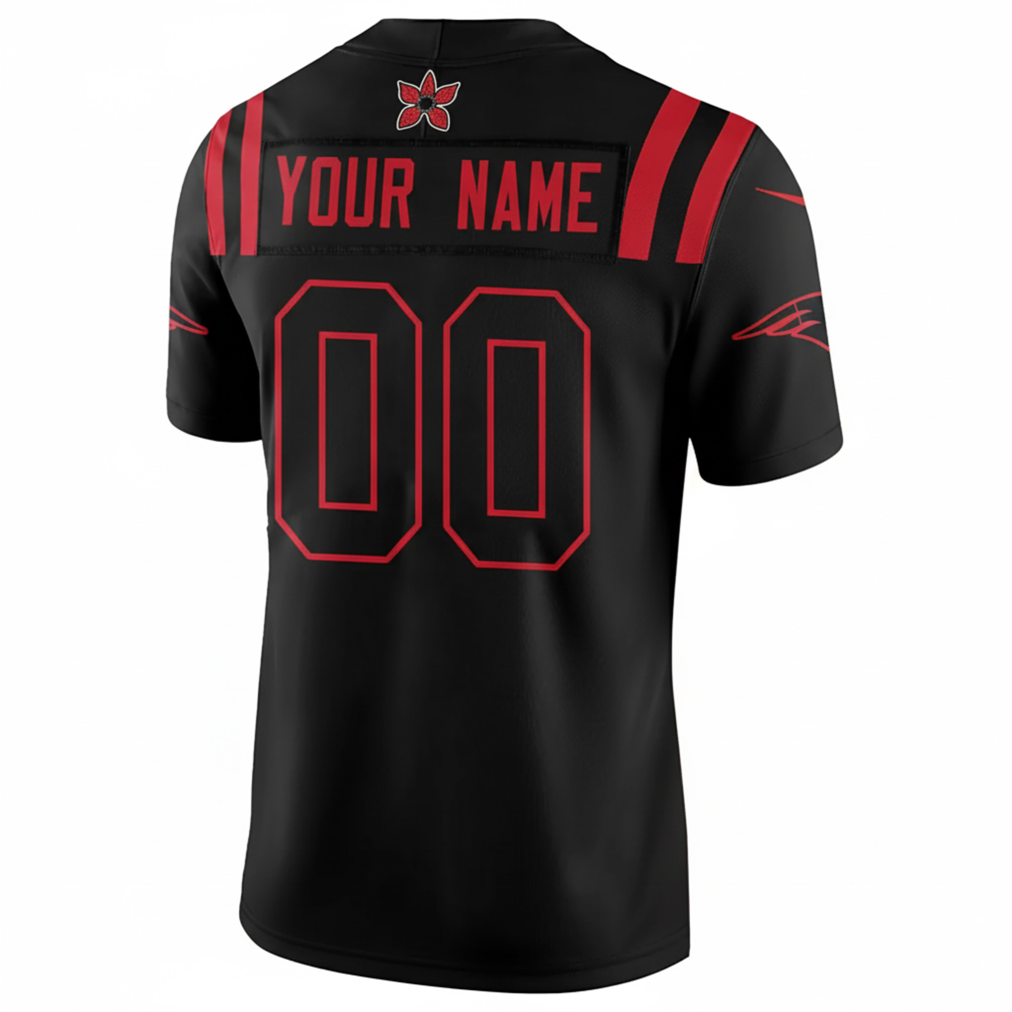 Custom New England Patriots Stranger Things Edition Black Vapor F.U.S.E Limited Jersey - All Stitched - Image 3