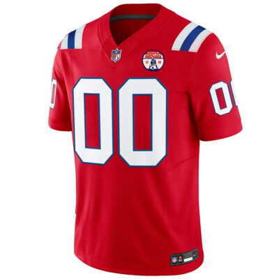 Alternative view of Custom New England Patriots Red Throwback Vapor F.U.S.E Limited Jersey - All Stitched