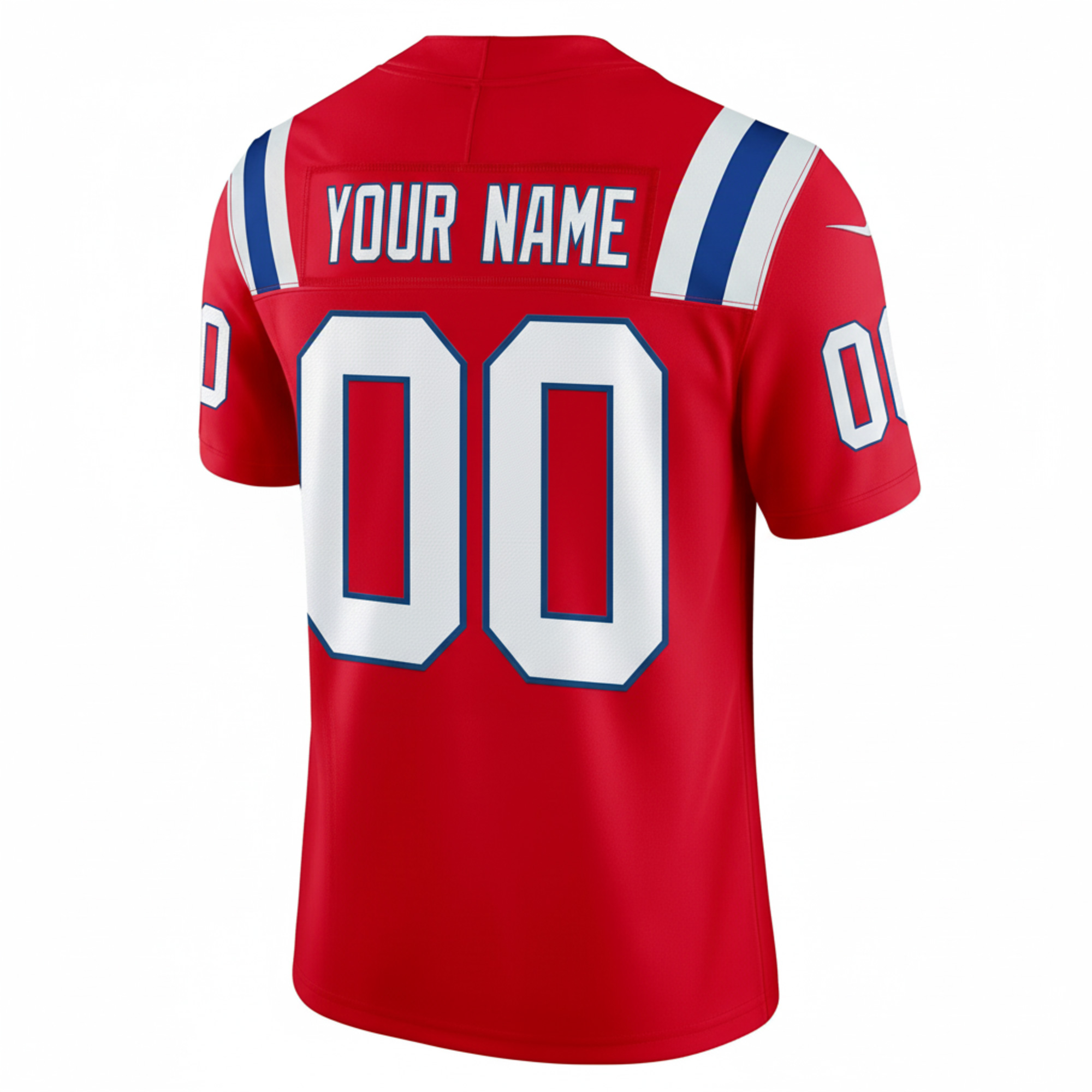 Custom New England Patriots Red Throwback Vapor F.U.S.E Limited Jersey - All Stitched - Image 3