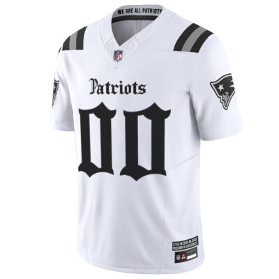 Alternative view of Custom New England Patriots Gothic Revolution Edition White Vapor F.U.S.E Limited Jersey - All Stitched