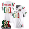 Custom New England Patriots Mexico White Limited Jersey - All Stitched