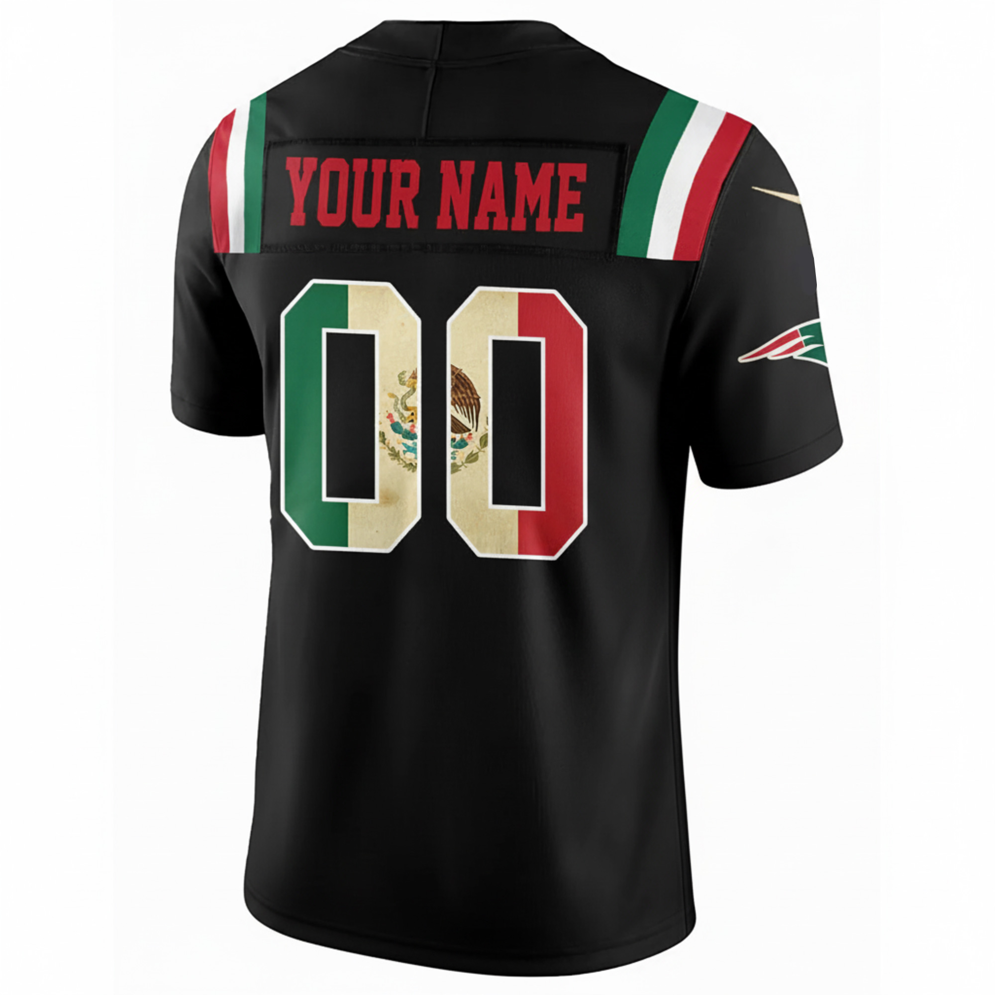 Custom New England Patriots Mexico Black Limited Jersey - All Stitched - Image 3