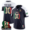 Custom New England Patriots Mexico Navy Alternate Limited Jersey - All Stitched