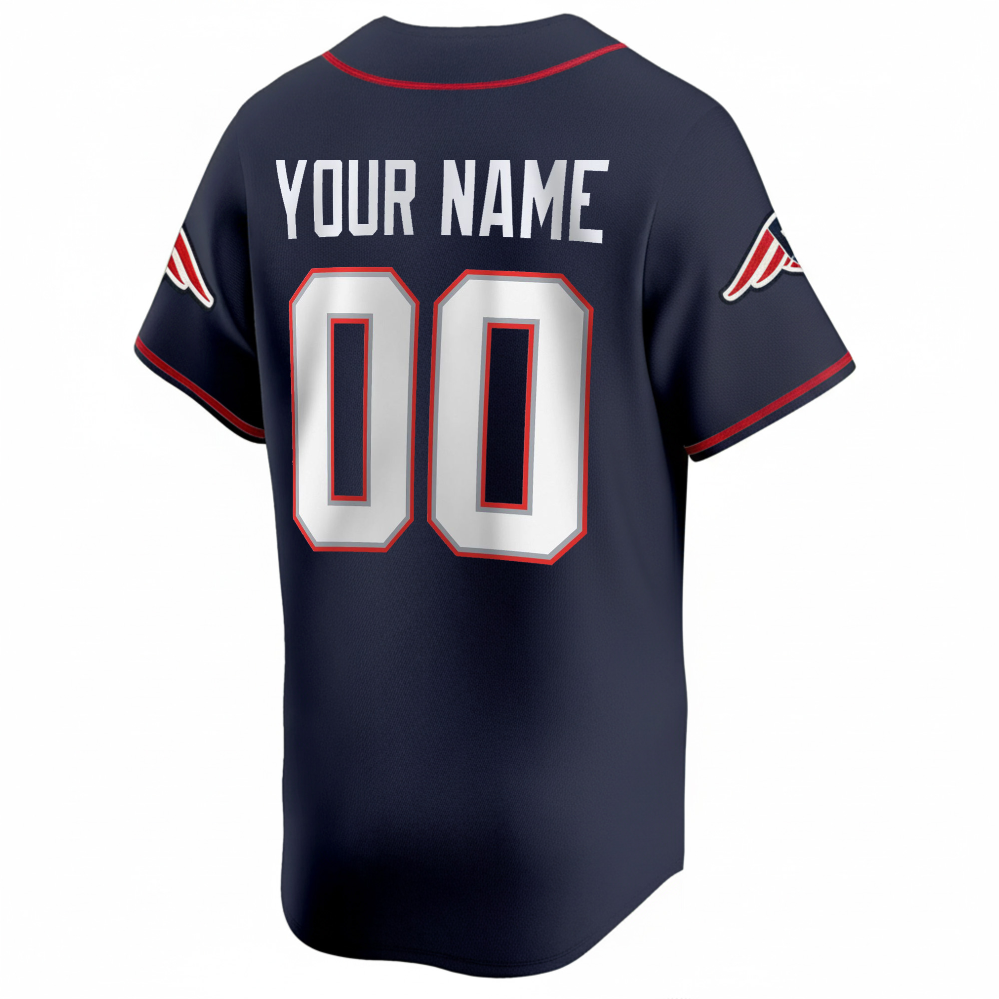 Custom New England Patriots Navy 2025 Limited Baseball Jersey - All Stitched - Image 3