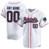 Custom New England Patriots White 2025 Limited Baseball Jersey - All Stitched