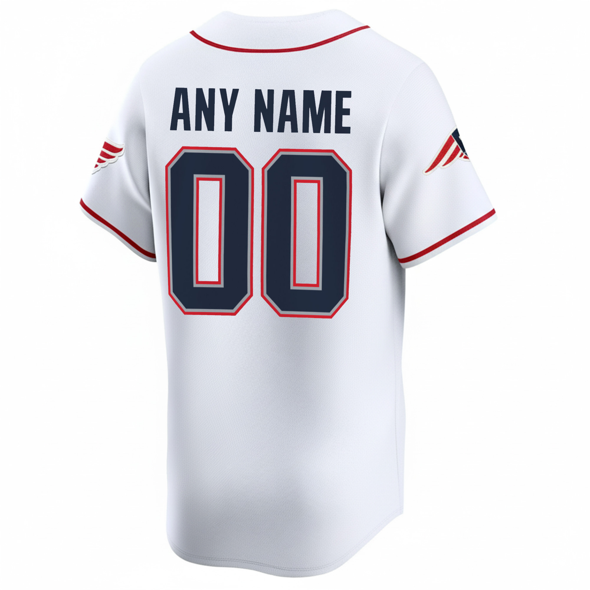 Custom New England Patriots White 2025 Limited Baseball Jersey - All Stitched - Image 3
