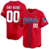 Custom New England Patriots Red 2025 Limited Baseball Jersey - All Stitched