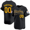Custom Pittsburgh Steelers Black 2025 Baseball Jersey - All Stitched