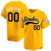 Custom Pittsburgh Steelers Gold 2025 Baseball Jersey - All Stitched