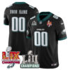 Custom Philadelphia Eagles Super Bowl LII LIX Champions Black Vapor F.U.S.E Limited Jersey - All Stitched