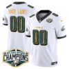 Custom Philadelphia Eagles 2025 NFC East Division Champions White Gold Trim Vapor F.U.S.E Limited Jersey - All Stitched