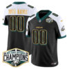 Custom Philadelphia Eagles 2025 NFC East Division Champions Black Alternate Gold Trim Vapor F.U.S.E Limited Jersey - All Stitched