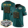 Custom Philadelphia Eagles 2024 NFC East Division Champions Midnight Green Gold Trim Vapor F.U.S.E Limited Jersey - All Stitched