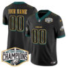 Custom Philadelphia Eagles 2024 NFC East Division Champions Black Gold Trim Vapor F.U.S.E Limited Jersey - All Stitched