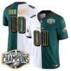 Custom Philadelphia Eagles 2024 NFC East Division Champions Black Green Split Gold Trim Vapor F.U.S.E Limited Jersey - All Stitched