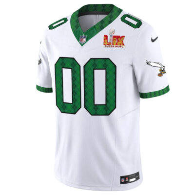Alternative view of Custom Philadelphia Eagles St.Patrick's Day SBLIX White Vapor F.U.S.E Limited Jersey - All Stitched
