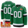 Custom Philadelphia Eagles Kelly Green Premium Hockey Jersey - All Stitched