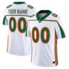 Custom Miami Hurricanes Football White Throwback Vapor F.U.S.E Limited Jersey - All Stitched