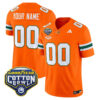 Custom Miami Hurricanes Football 2025 Goodyear Cotton Bowl Orange Limited Jersey - All Stitched