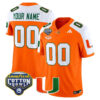 Custom Miami Hurricanes Football 2025 Goodyear Cotton Bowl Orange Alternate Limited Jersey - All Stitched