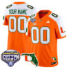 Custom Miami Hurricanes Football 2025 Goodyear Cotton Bowl Florida Patch Orange Alternate Limited Jersey - All Stitched