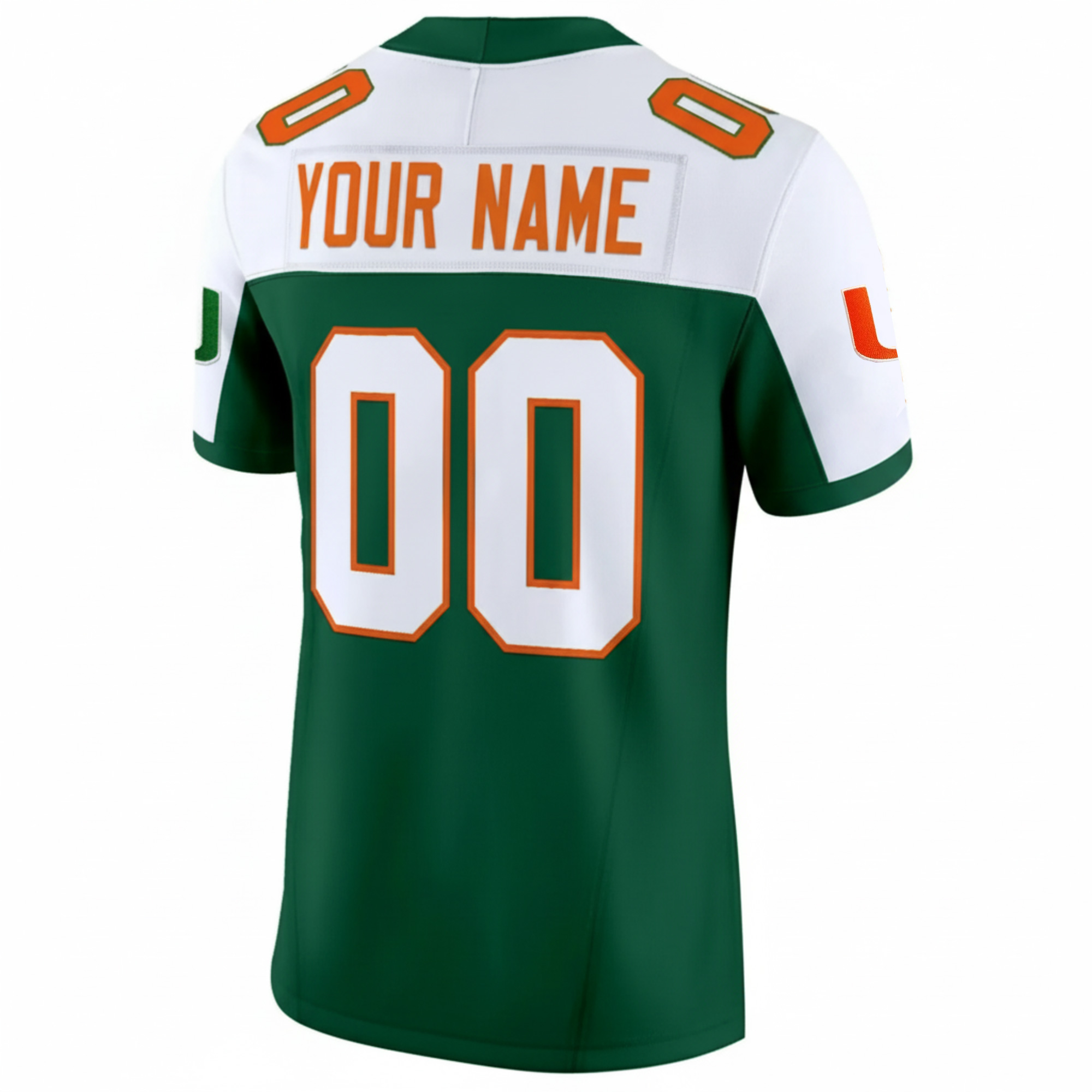 Custom Miami Hurricanes Football 2025 Goodyear Cotton Bowl Florida Patch Green Alternate Limited Jersey - All Stitched - Image 3