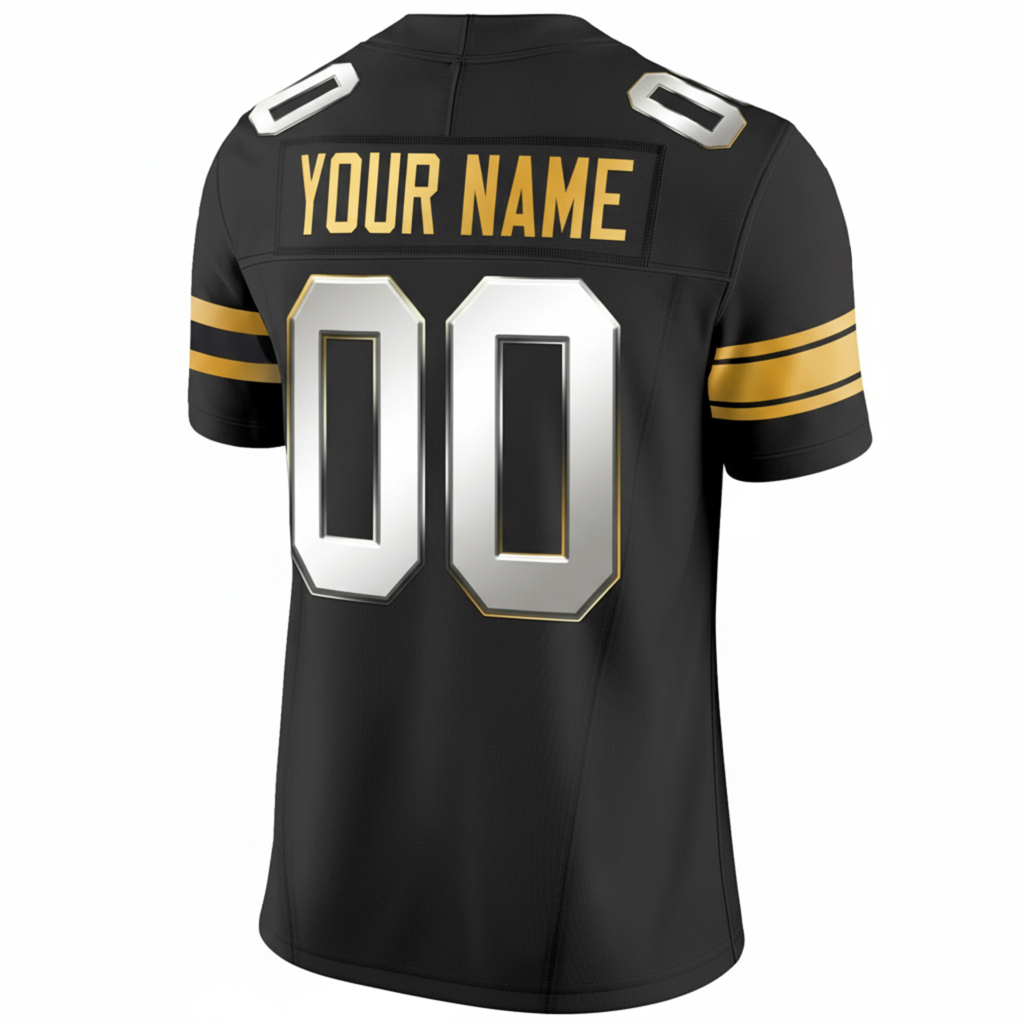 Custom Miami Hurricanes Football 2025 Goodyear Cotton Bowl Black Gold Limited Jersey - All Stitched - Image 3