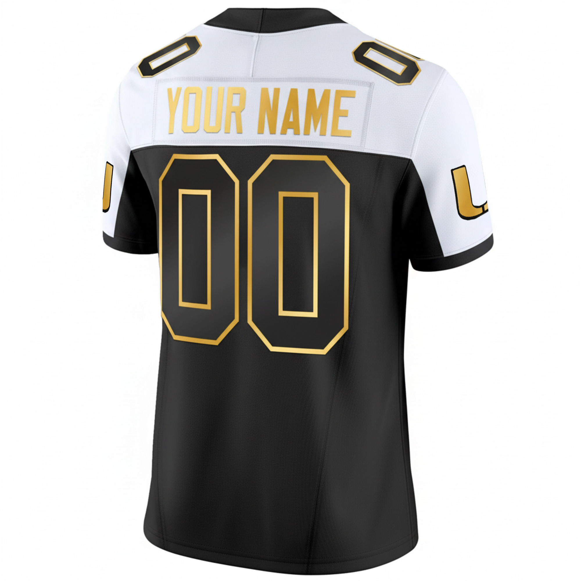 Custom Miami Hurricanes Football 2025 Goodyear Cotton Bowl Alternate Black Gold Jersey - All Stitched - Image 3