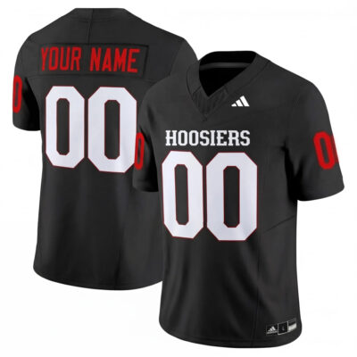 Custom Indiana Hoosiers Football Black Vapor F.U.S.E Limited Jersey - All Stitched
