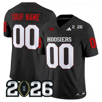 Custom Indiana Hoosiers Football 2026 CFP Black Vapor F.U.S.E Limited Jersey - All Stitched