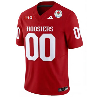Alternative view of Custom Indiana Hoosiers Football Rose Bowl Crimson Vapor F.U.S.E Limited Jersey - All Stitched
