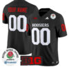 Custom Indiana Hoosiers Football Rose Bowl Black Vapor F.U.S.E Limited Jersey - All Stitched