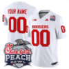 Custom Indiana Hoosiers Football Peach Bowl White Vapor F.U.S.E Limited Jersey - All Stitched