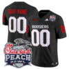 Custom Indiana Hoosiers Football Peach Bowl Black Vapor F.U.S.E Limited Jersey - All Stitched