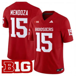 Fernando Mendoza Indiana Hoosiers Football Crimson Vapor F.U.S.E Limited Jersey w/ B1G Patch - All Stitched