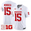 Fernando Mendoza Indiana Hoosiers Football White Vapor F.U.S.E Limited Jersey w/ B1G Patch - All Stitched