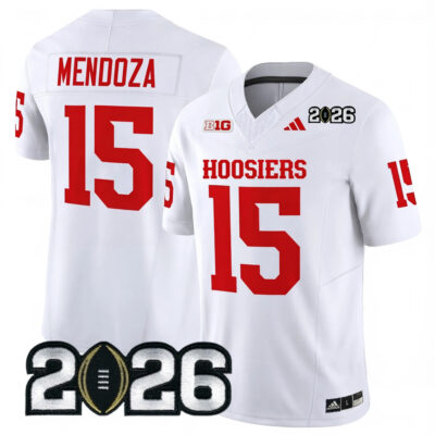 Fernando Mendoza Indiana Hoosiers Football 2026 CFP White Vapor F.U.S.E Limited Jersey - All Stitched