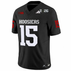 Alternative view of Fernando Mendoza Indiana Hoosiers Football 2026 CFP Black Vapor F.U.S.E Limited Jersey - All Stitched