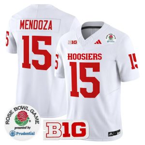 Fernando Mendoza Indiana Hoosiers Football Rose Bowl White Vapor F.U.S.E Limited Jersey - All Stitched