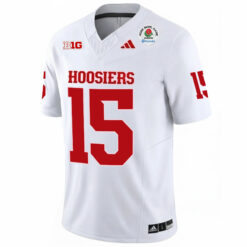 Alternative view of Fernando Mendoza Indiana Hoosiers Football Rose Bowl White Vapor F.U.S.E Limited Jersey - All Stitched