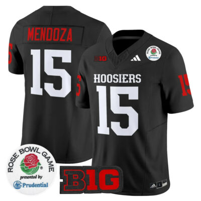 Fernando Mendoza Indiana Hoosiers Football Rose Bowl Black Vapor F.U.S.E Limited Jersey - All Stitched