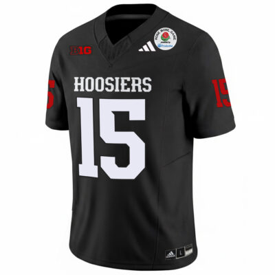 Alternative view of Fernando Mendoza Indiana Hoosiers Football Rose Bowl Black Vapor F.U.S.E Limited Jersey - All Stitched