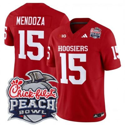 Fernando Mendoza Indiana Hoosiers Football Peach Bowl Crimson Vapor F.U.S.E Limited Jersey - All Stitched