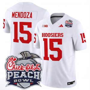 Fernando Mendoza Indiana Hoosiers Football Peach Bowl White Vapor F.U.S.E Limited Jersey - All Stitched