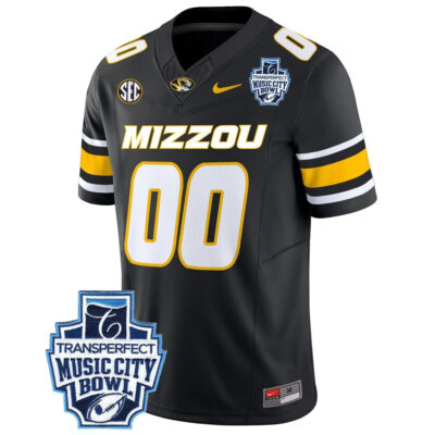 Alternative view of Custom Missouri Tigers Football Music City Bowl Black Vapor F.U.S.E Limited Jersey - All Stitched